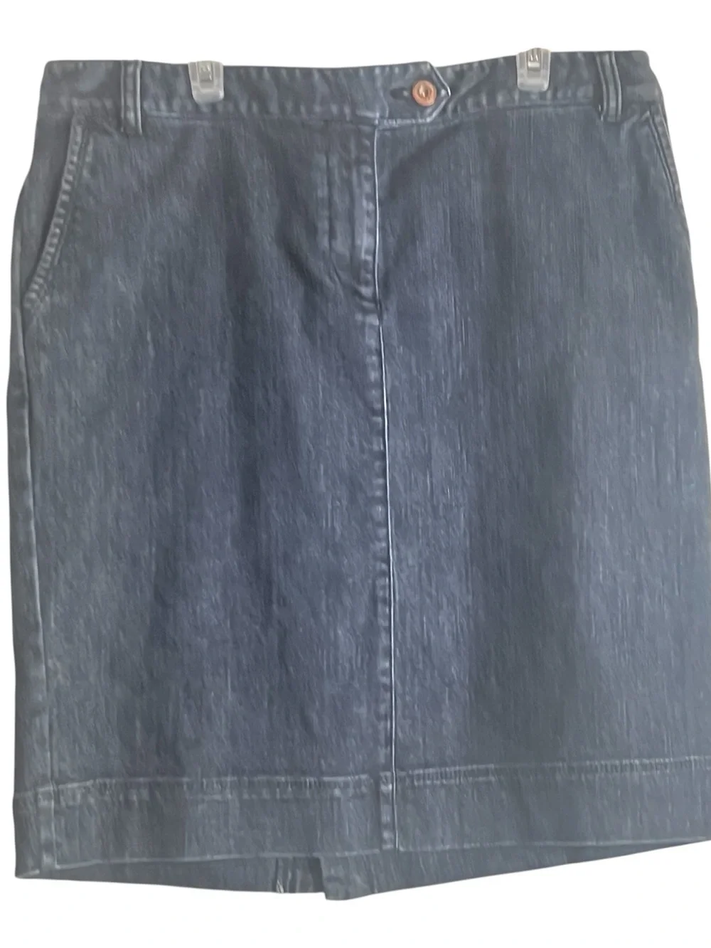 NWOT Ann Taylor LOFT Dark Blue Denim Mini Skirt Size 8